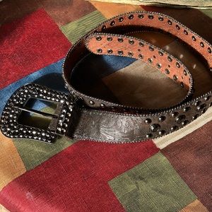 Bling belt, black crystals.